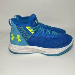 Under Armour Boys 2 Tone Blue Athletic Basketball Sneakers Kids Size 6y